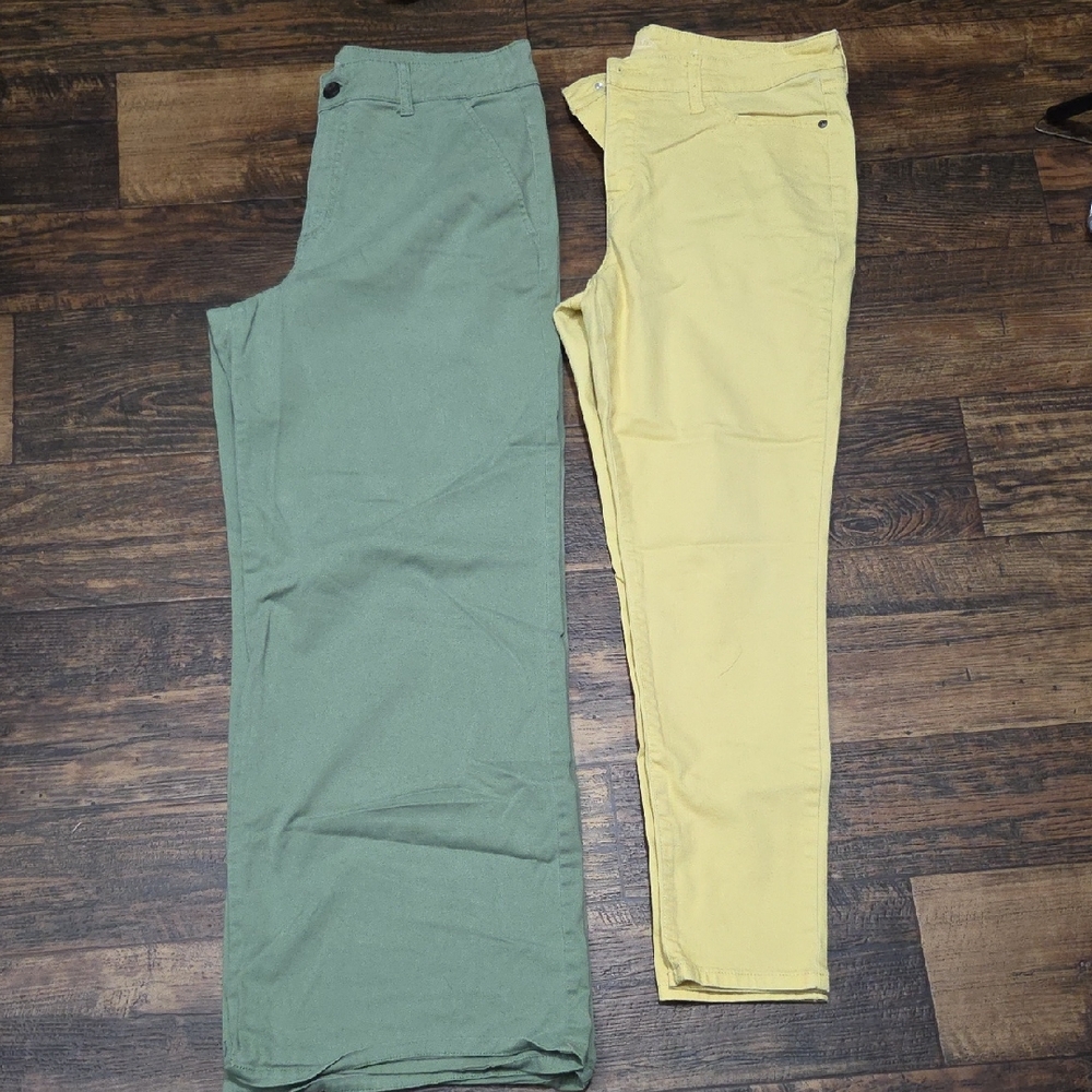 St. John's Bay Olive Wide Leg Pants